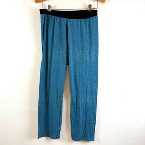 Duckworth Wool Women's Merino Base Layer Pant 3/4 Bottom Blue Outdoor Ski Size L